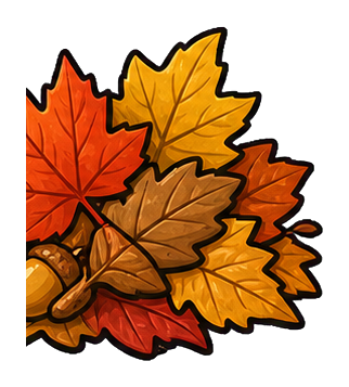 A colorful pile of autumn leaves in red, orange, yellow, and brown
