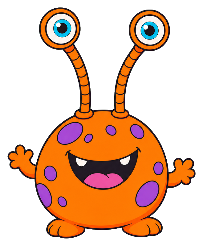 Preview for Funny Cartoon Alien Sticker