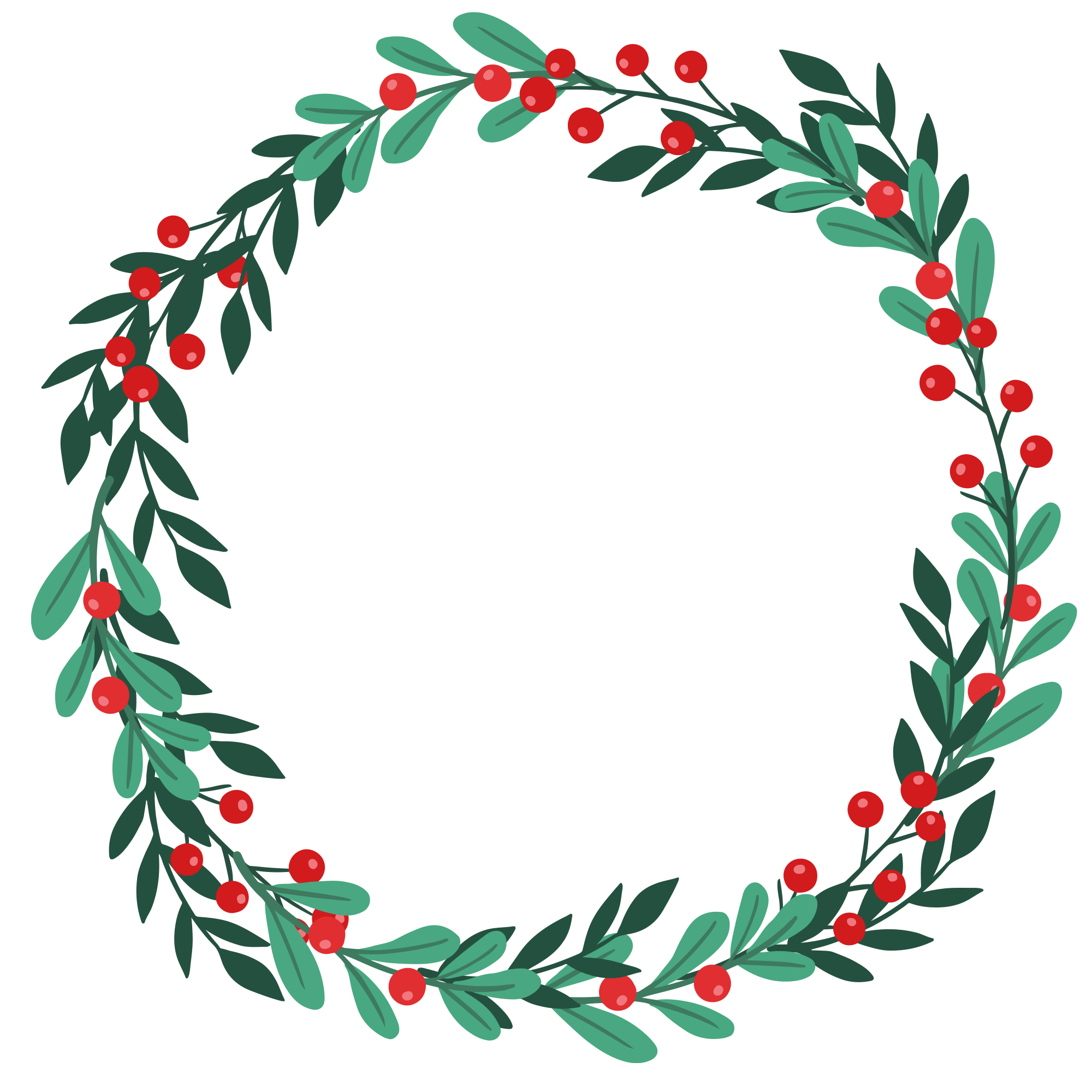Preview for Christmas-wreath-illustration-chirstmas-sticker-ac1d1