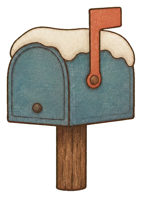 Preview for Dusty Blue Winter Mailbox Sticker