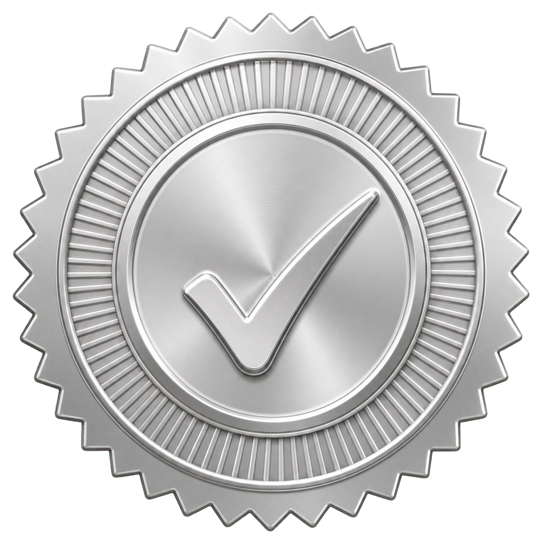 Preview for Silver Check Certificate Seal Sticker