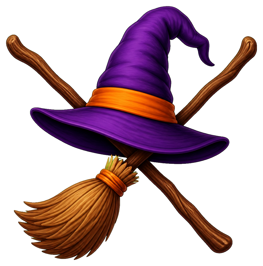 Preview for Witch Broom Hat Sticker
