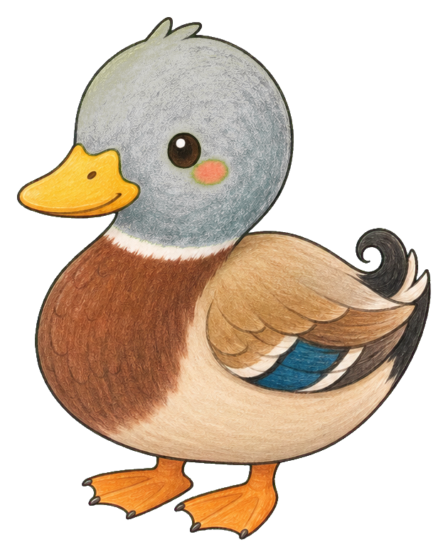 Preview for Mallard Kawaii Bird Sticker