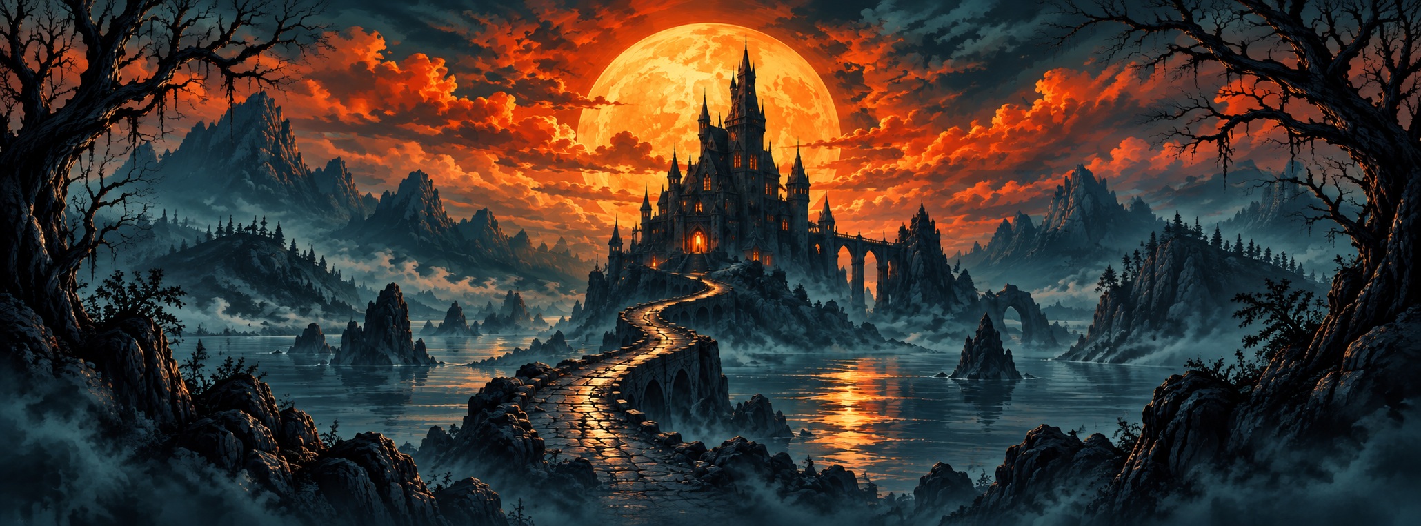 Preview for Cinematic Haunted Castle Panoramic Background