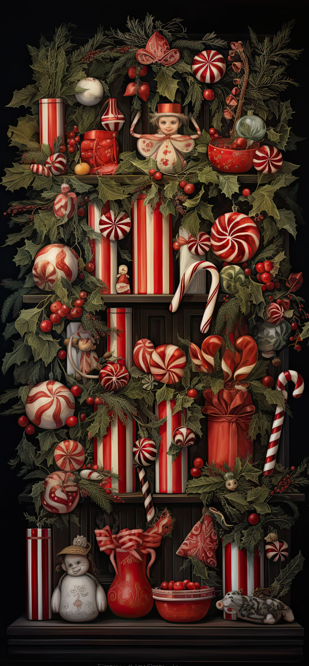 Preview for Christmas-staircase-decorations-christmas-phone-background-0ae4a
