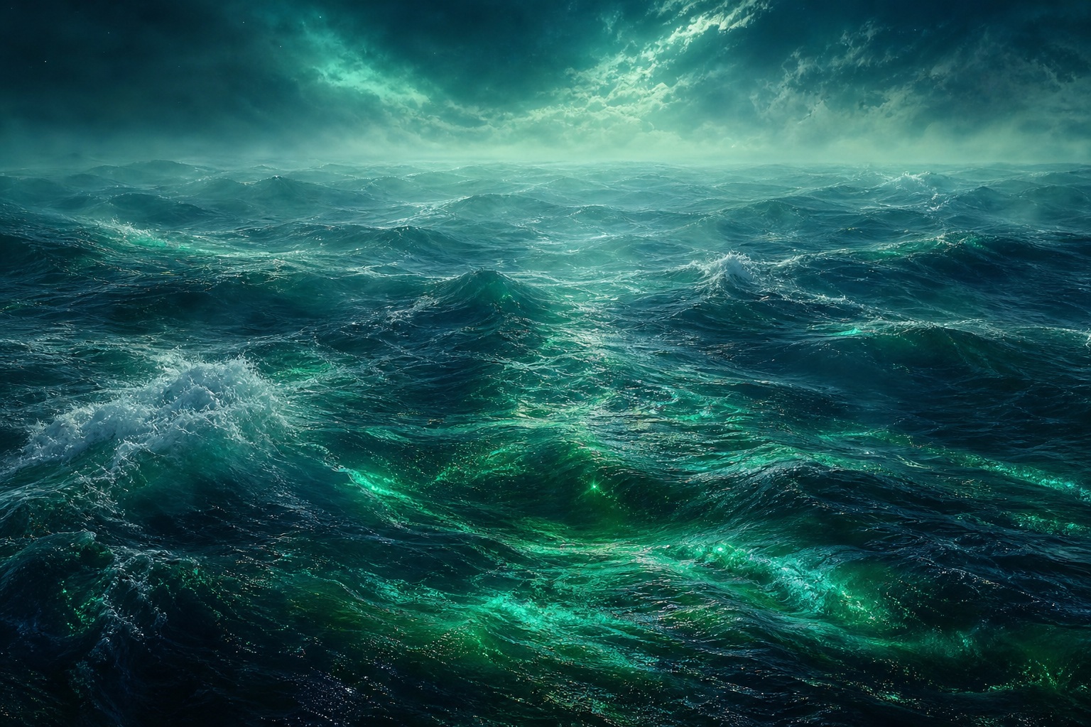 Preview for Emerald Futuristic Ocean Background