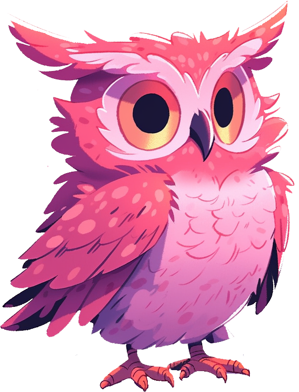 Preview for Pink-owl-illustration-owls-sticker-999e0