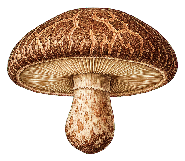 Preview for Shiitake Mushroom Vintage Sticker