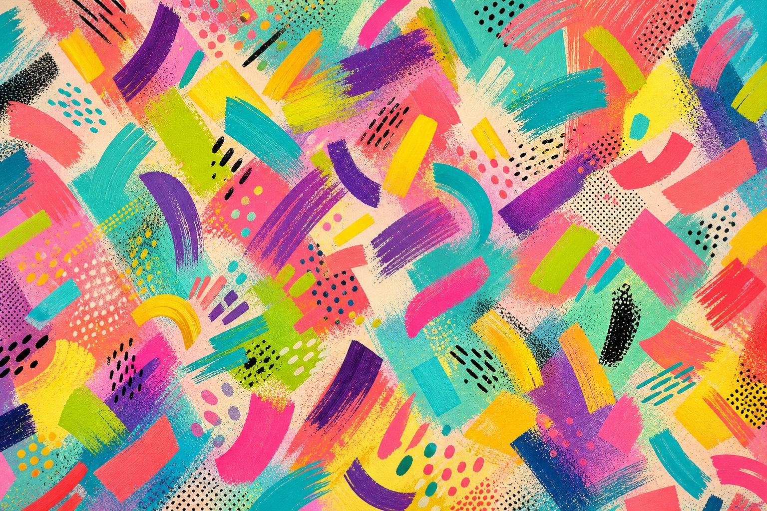 Preview for Tropical Neon Confetti Strokes Background