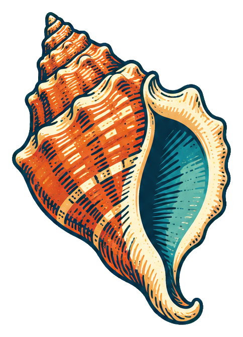 Preview for Linocut Seashells Conch Shell