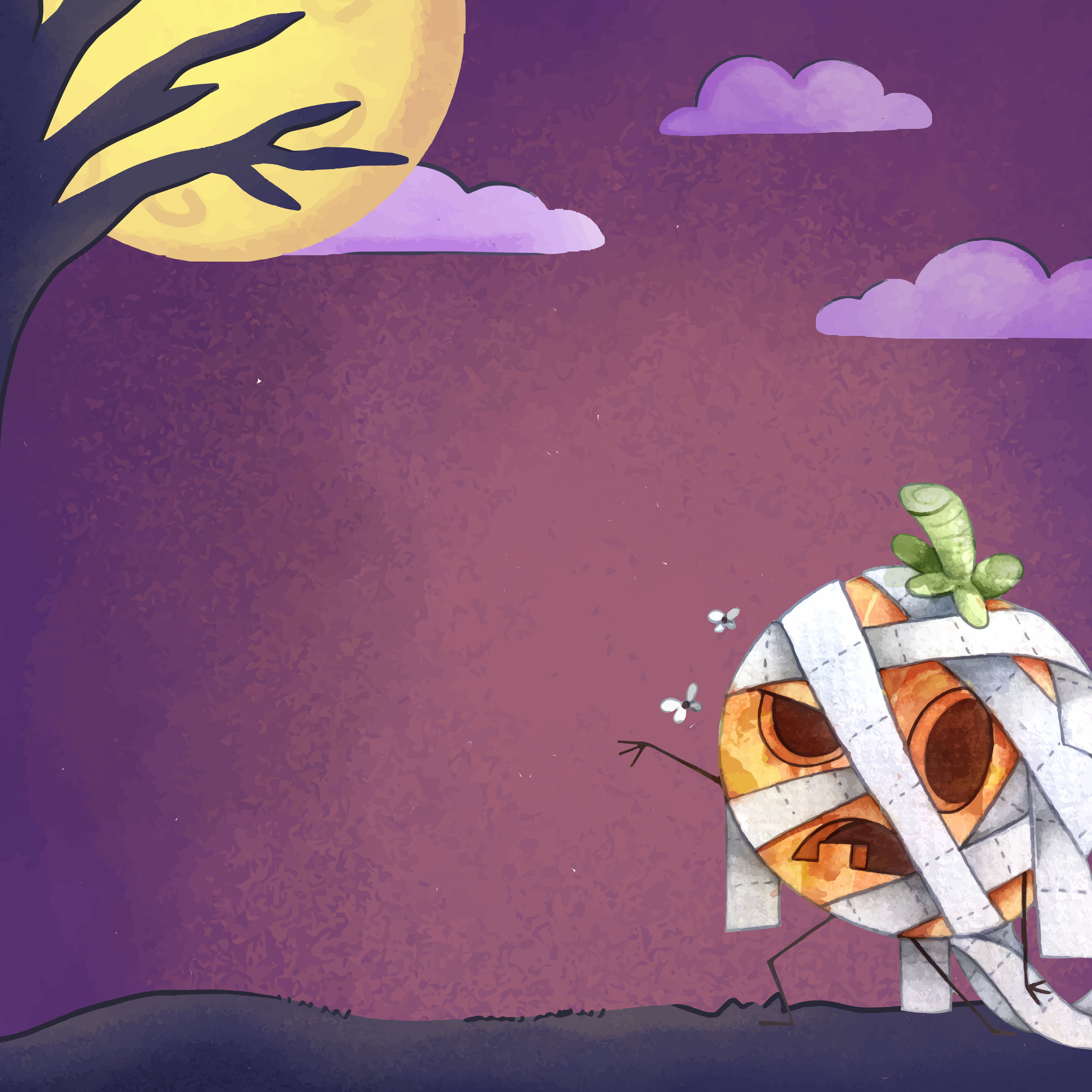 Preview for Halloween-mummy-pumpkin-illustration-background-6ccf2