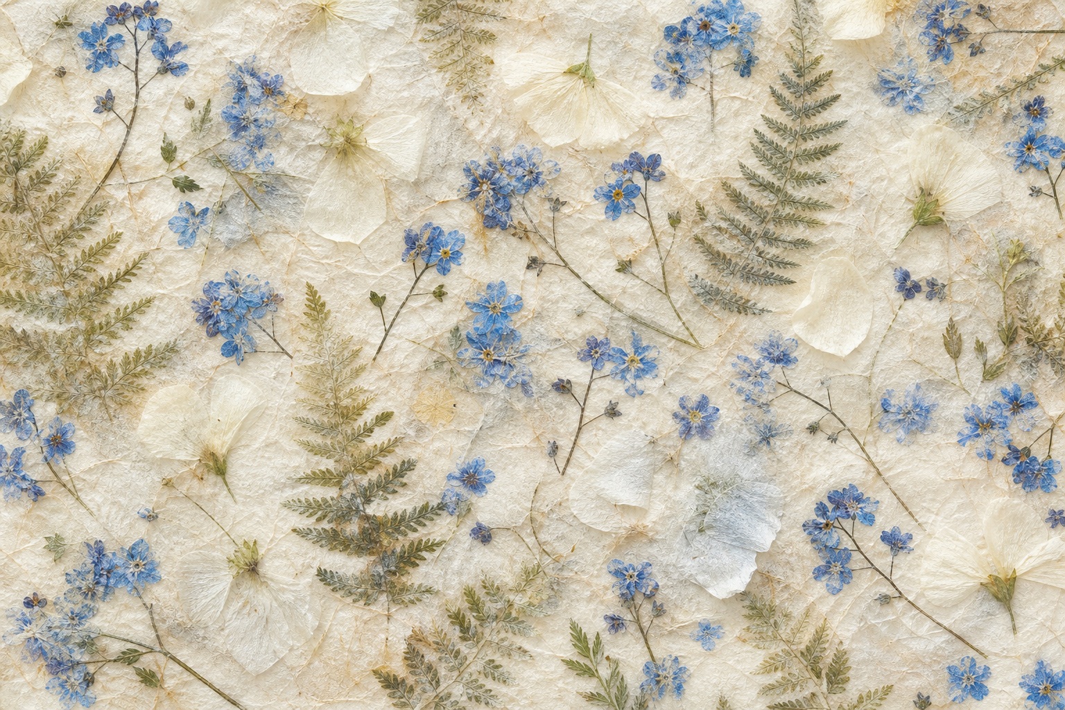 Preview for Pressed Flower Botanical Background