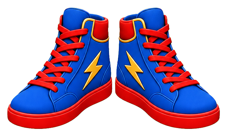 Preview for Hero Shoe Pair Sticker For Superhero Designs