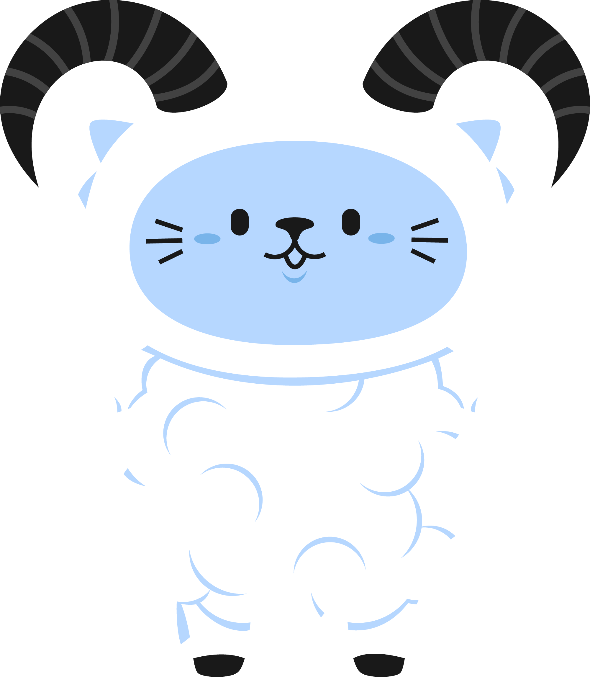 Preview for Cartoon-cat-sheep-character-zodiac-sticker-7a3fc