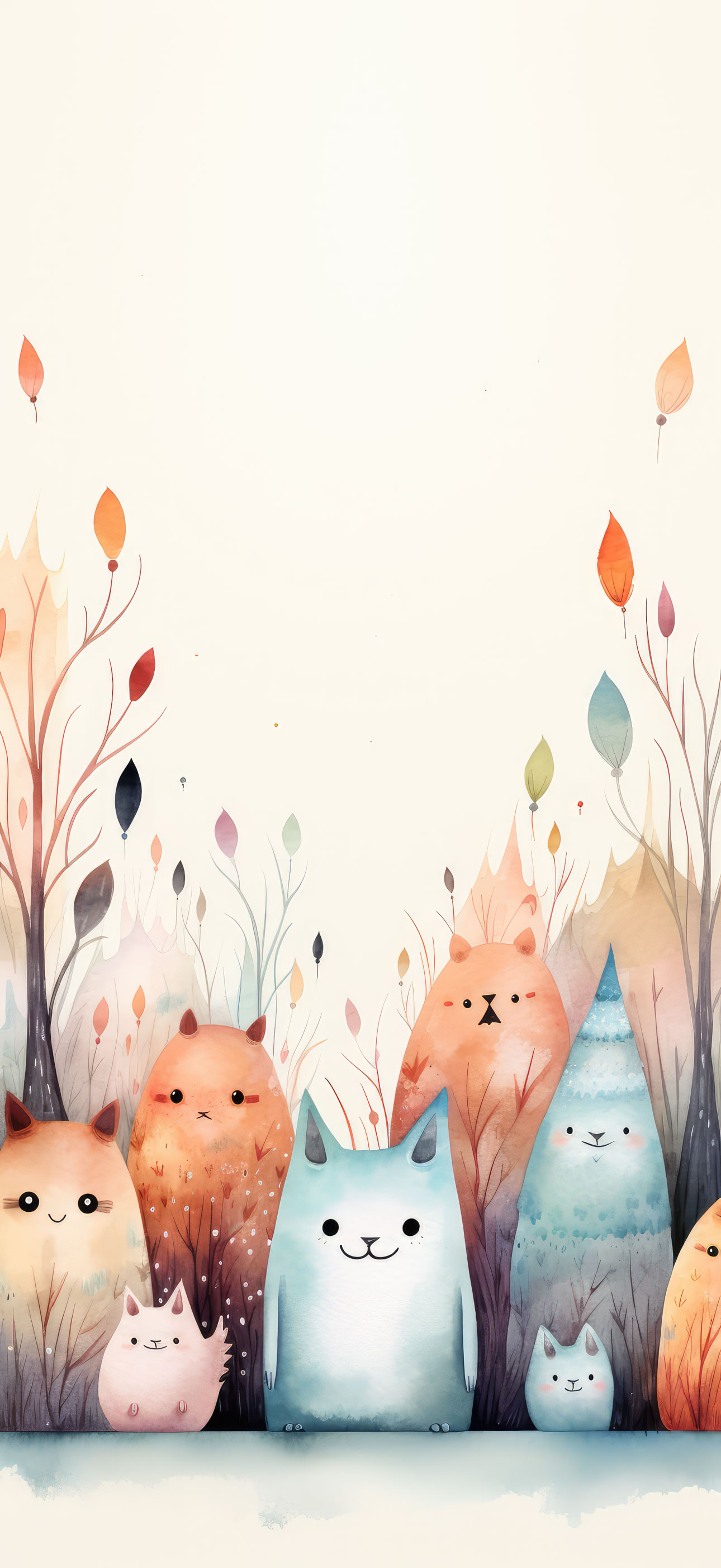 Preview for Whimsical-woodland-creatures-illustration-halloween-phone-backgr-275dc