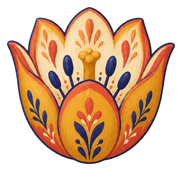 Preview for Bold Linocut Tulip Sticker Graphic