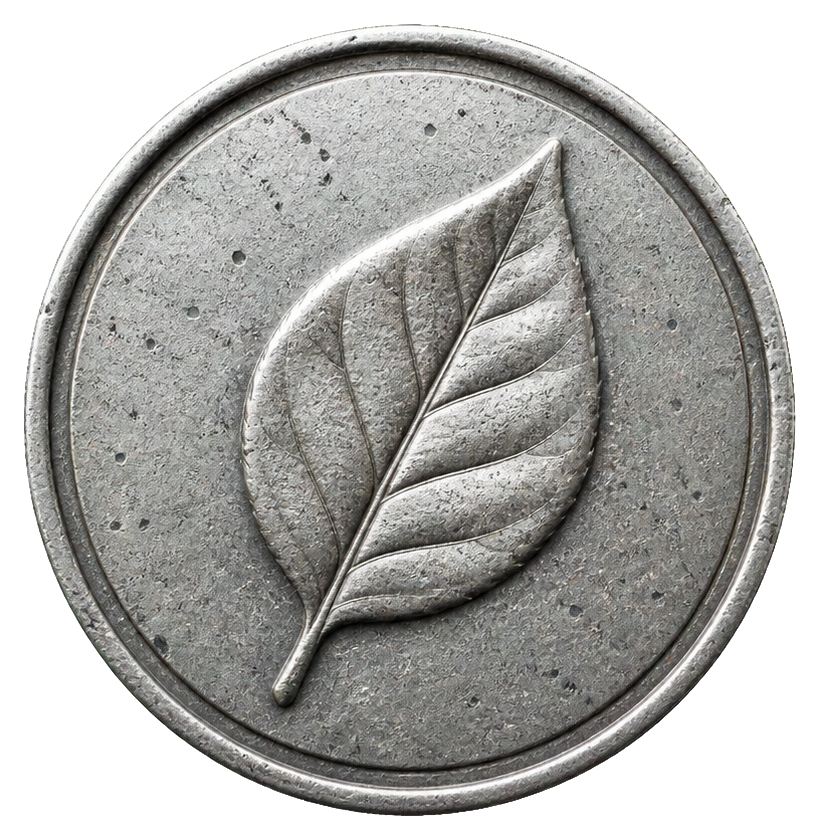 Preview for Recycled Aluminum Leaf Coin Sticker