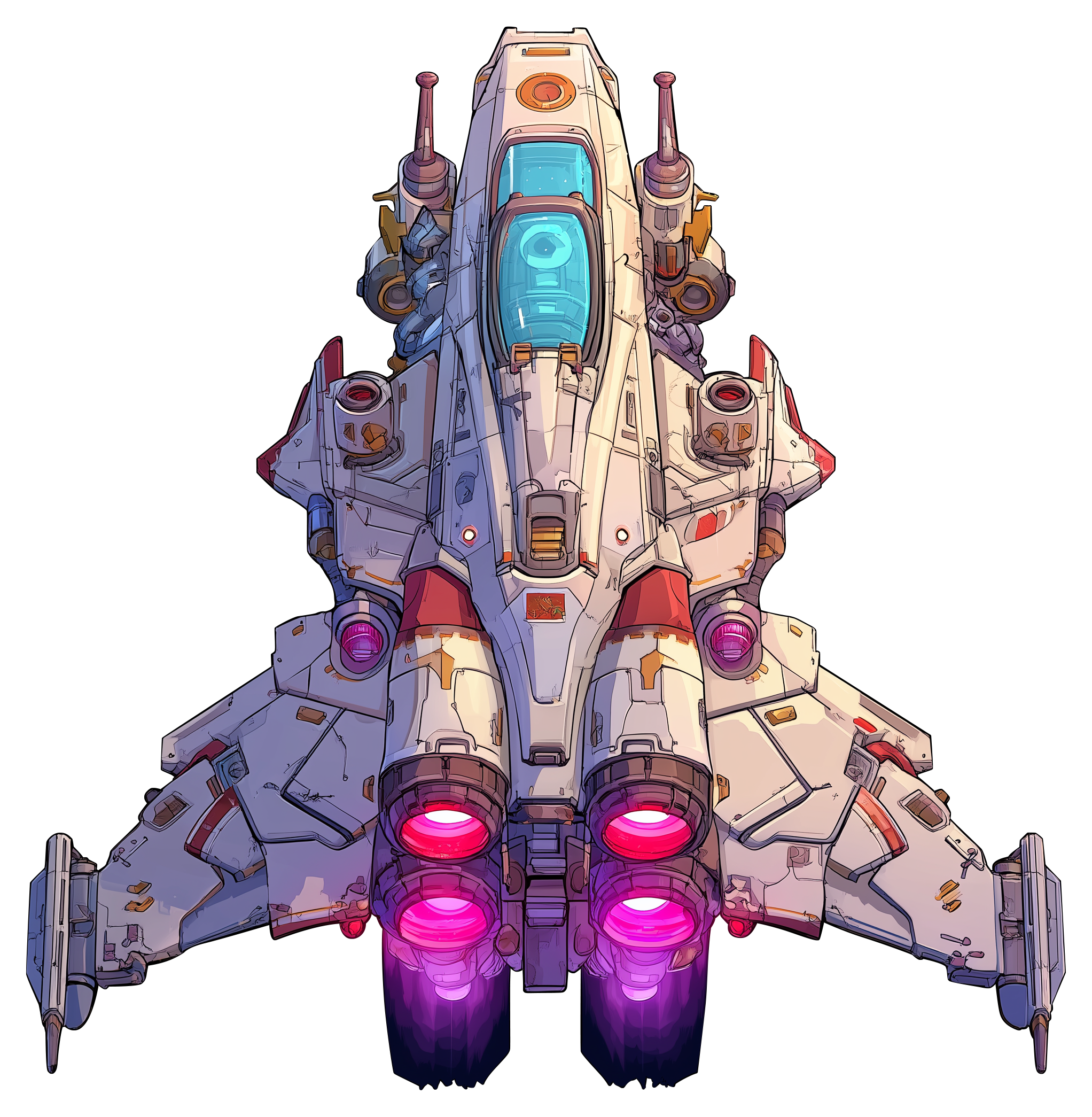 Preview for Futuristic-spaceship-design-sticker-ea5c1