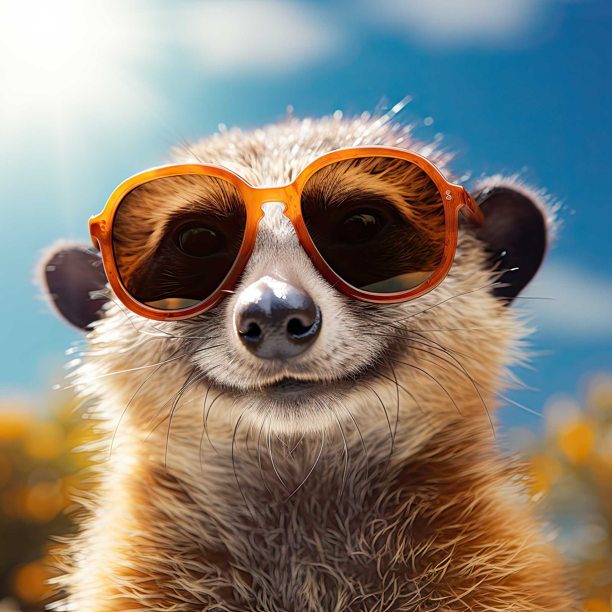Preview for Cool-meerkat-sunglasses-ai-animal-background-fbf69