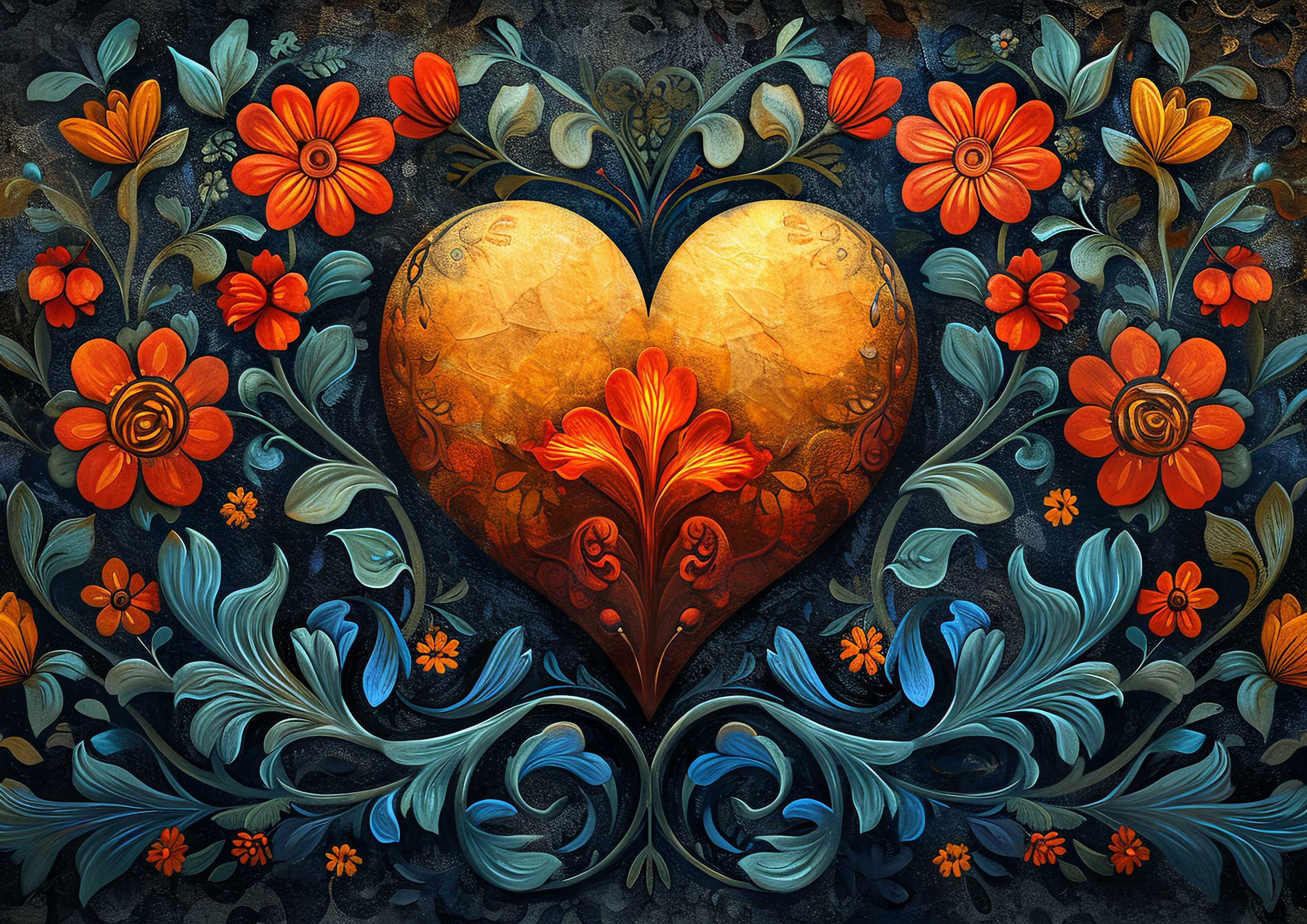 Preview for Floral-heart-design-love-background-8a15f
