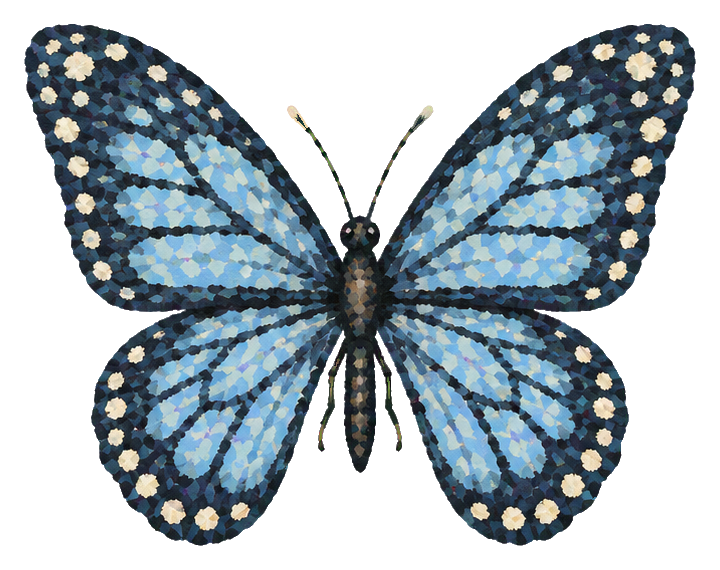 Preview for Pointillist Butterflies Slate Ice