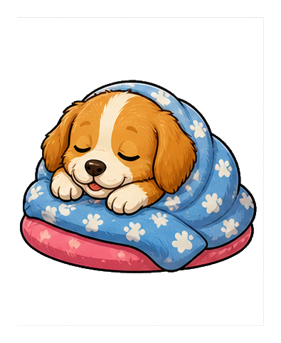 Preview for Sleepy Puppy Blanket Sticker