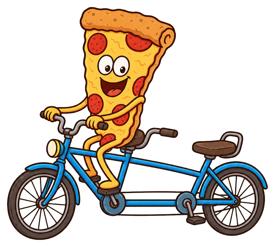 Preview for Pizza Tandem Bike Sticker
