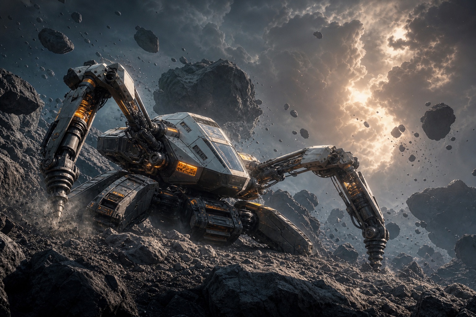 Preview for Asteroid Miner Spacecraft Background