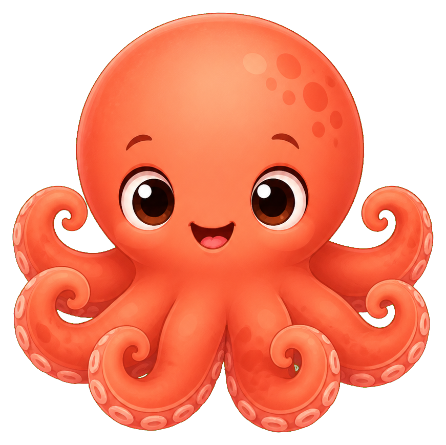 Preview for Cute Octopus Sticker Graphic