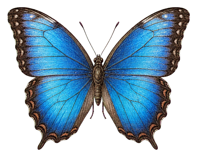 Preview for Blue Morpho Butterfly Sticker
