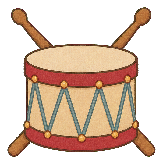 Preview for Cream Christmas Drum Sticker