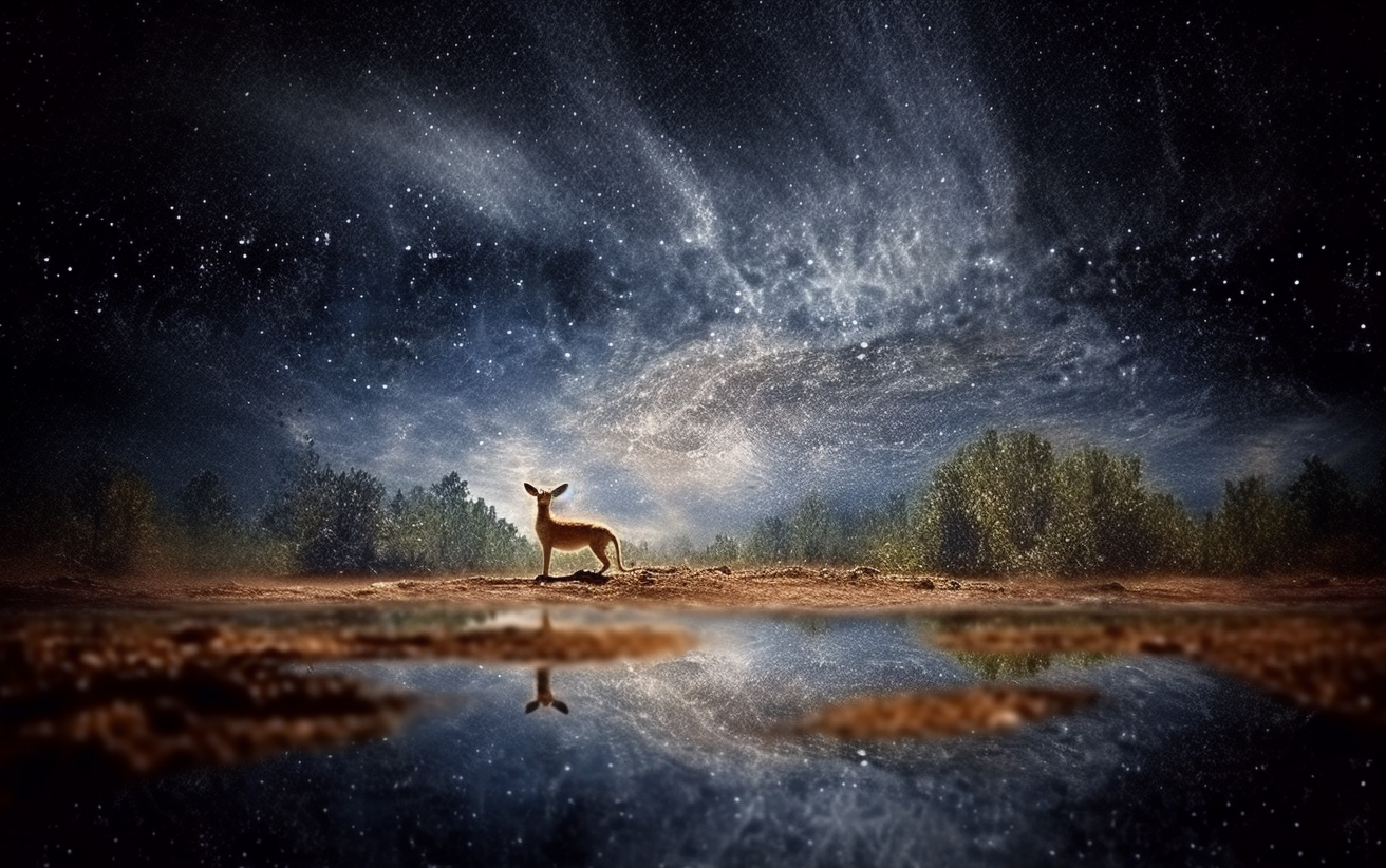 Preview for Deer-under-starry-night-sky-ai-images-background-96c67