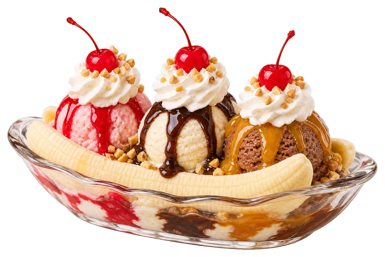 Preview for Banana Split Sticker For Dessert Designs