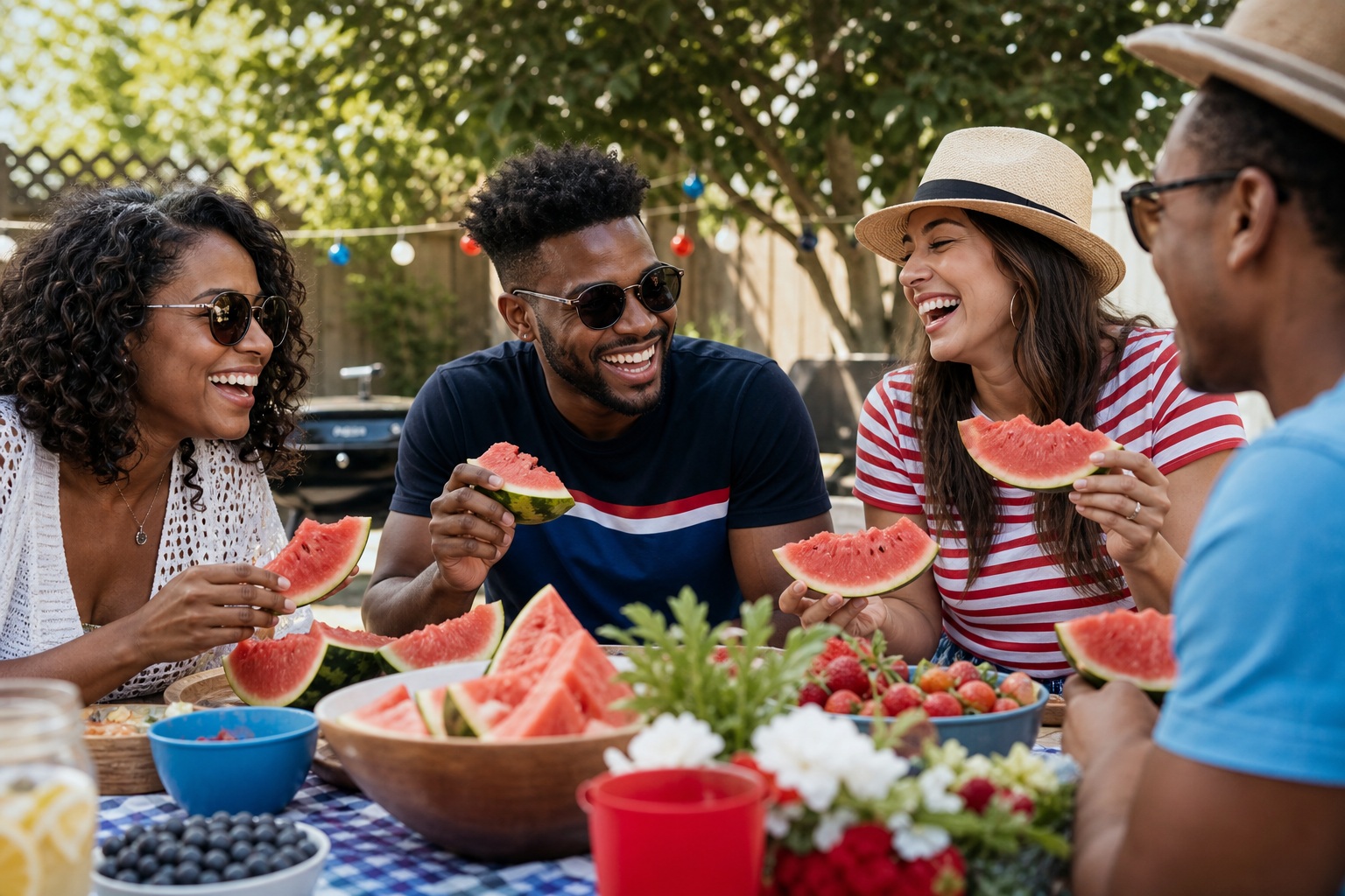 Preview for Fourth Of July Picnic Stock Background