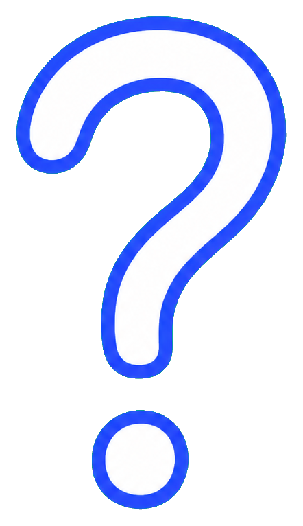 Preview for Question Symbol Blue Line Art Sticker