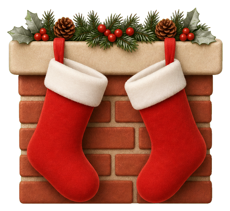 Preview for Chimney Stockings Blank Christmas Sticker