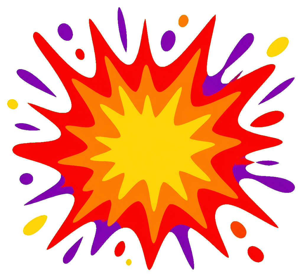 Preview for Cartoon Impact Explosion Sticker