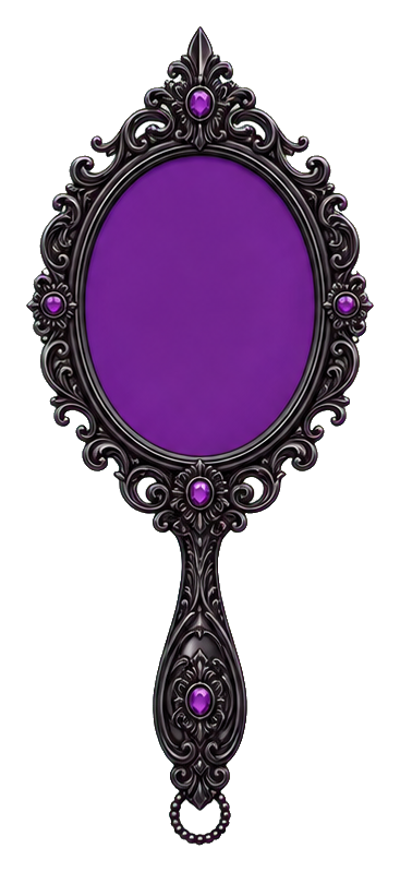 Preview for Ornate Black Hand Mirror Sticker