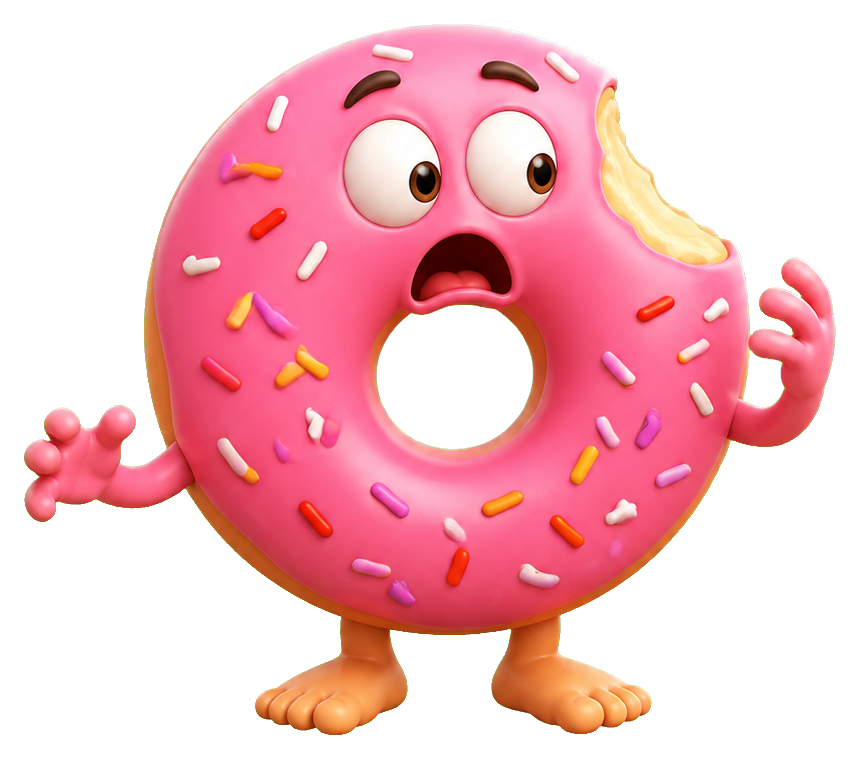 Preview for Shocked Bitten Donut Sticker