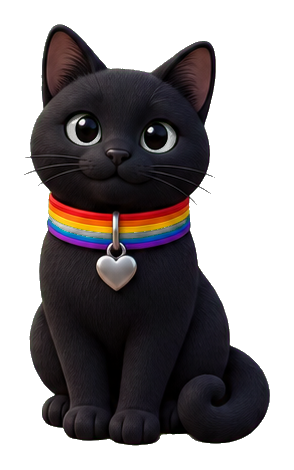 Preview for Rainbow Pride Cat Sticker