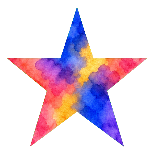 Preview for Watercolor Wash Star Sticker