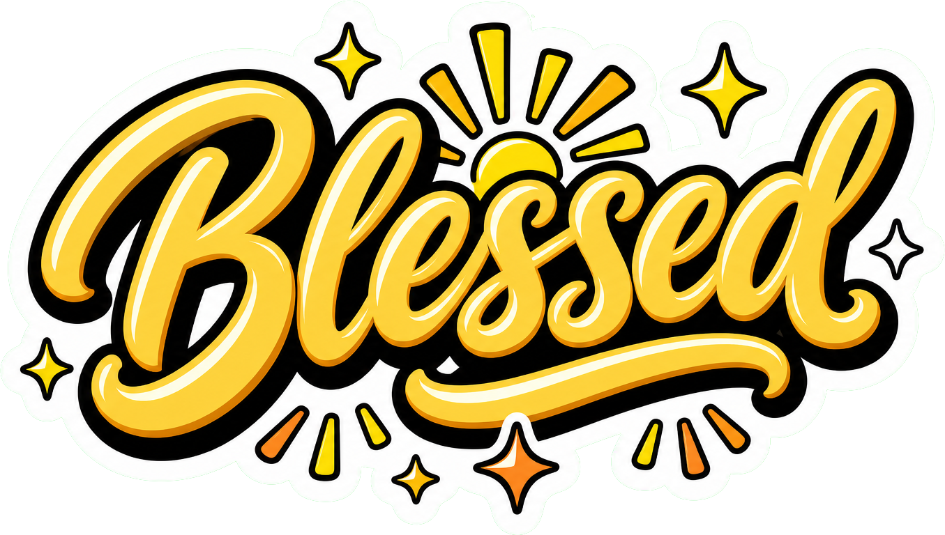 Preview for Blessed Quote Sticker For Photos And Designs