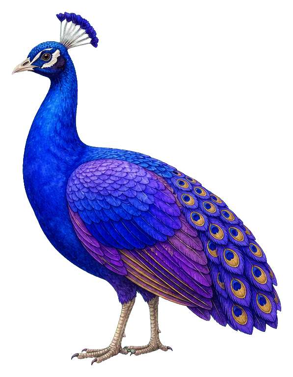 Preview for Blue Peacock Watercolor Sticker
