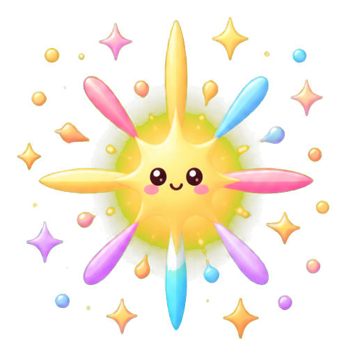 Preview for Tiny Sunburst Sticker For Sparkle Effects
