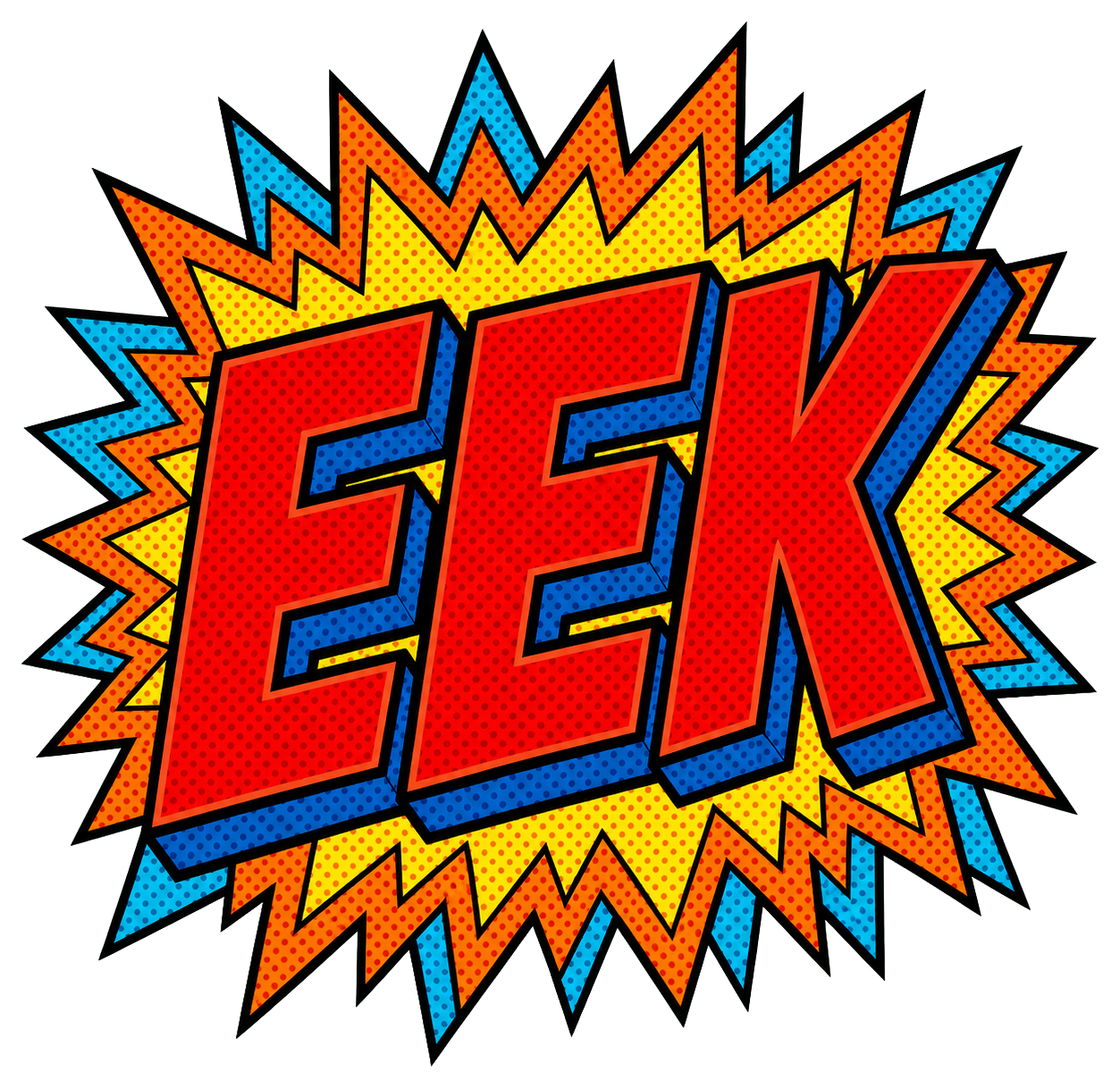 Preview for Eek Jagged Comic Sticker Graphic