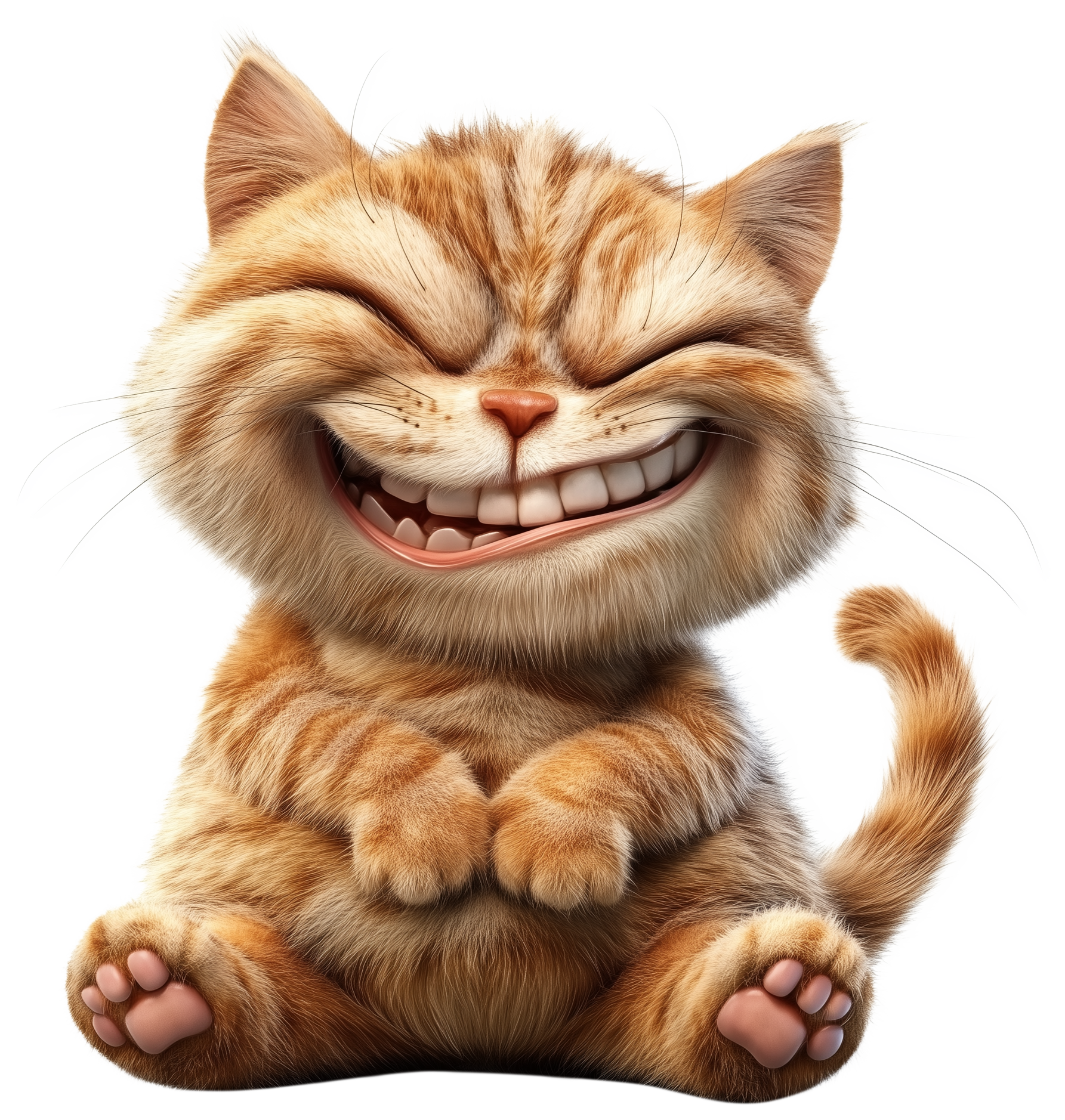 Preview for Grinning Orange Cat Sticker
