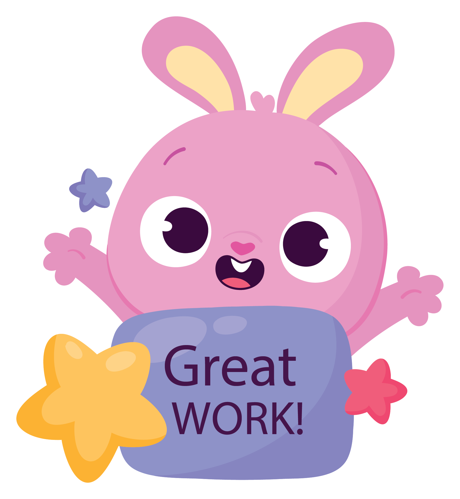 Preview for Great-work-cartoon-bunny-homework-stickers-fbf3d