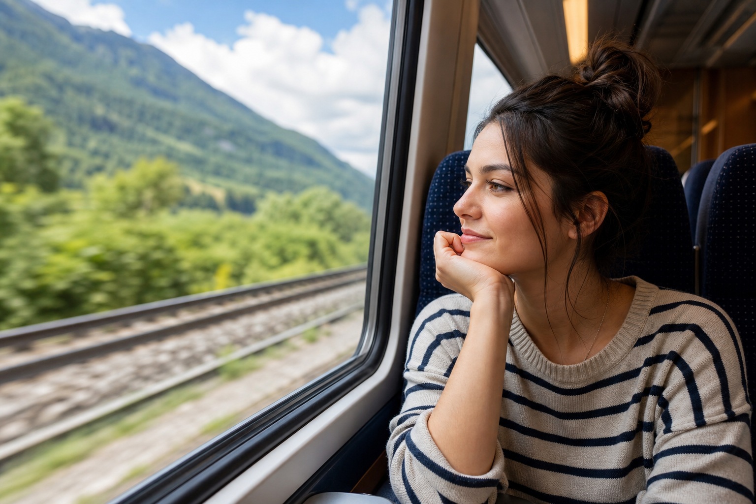 Preview for Train Window Portrait Travel Background