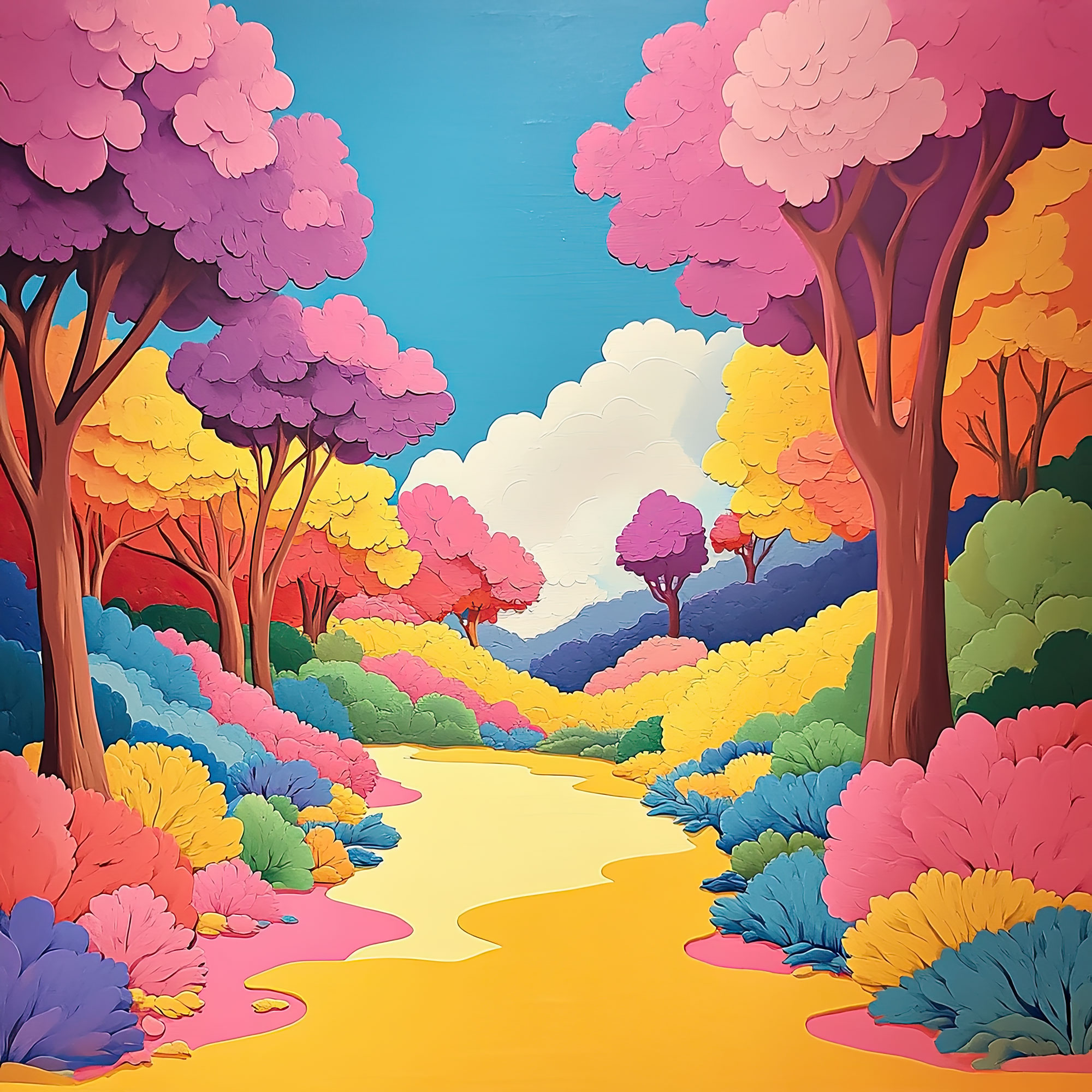 Preview for Vibrant-landscape-illustration-whimsical-backdrop-background-e66e5