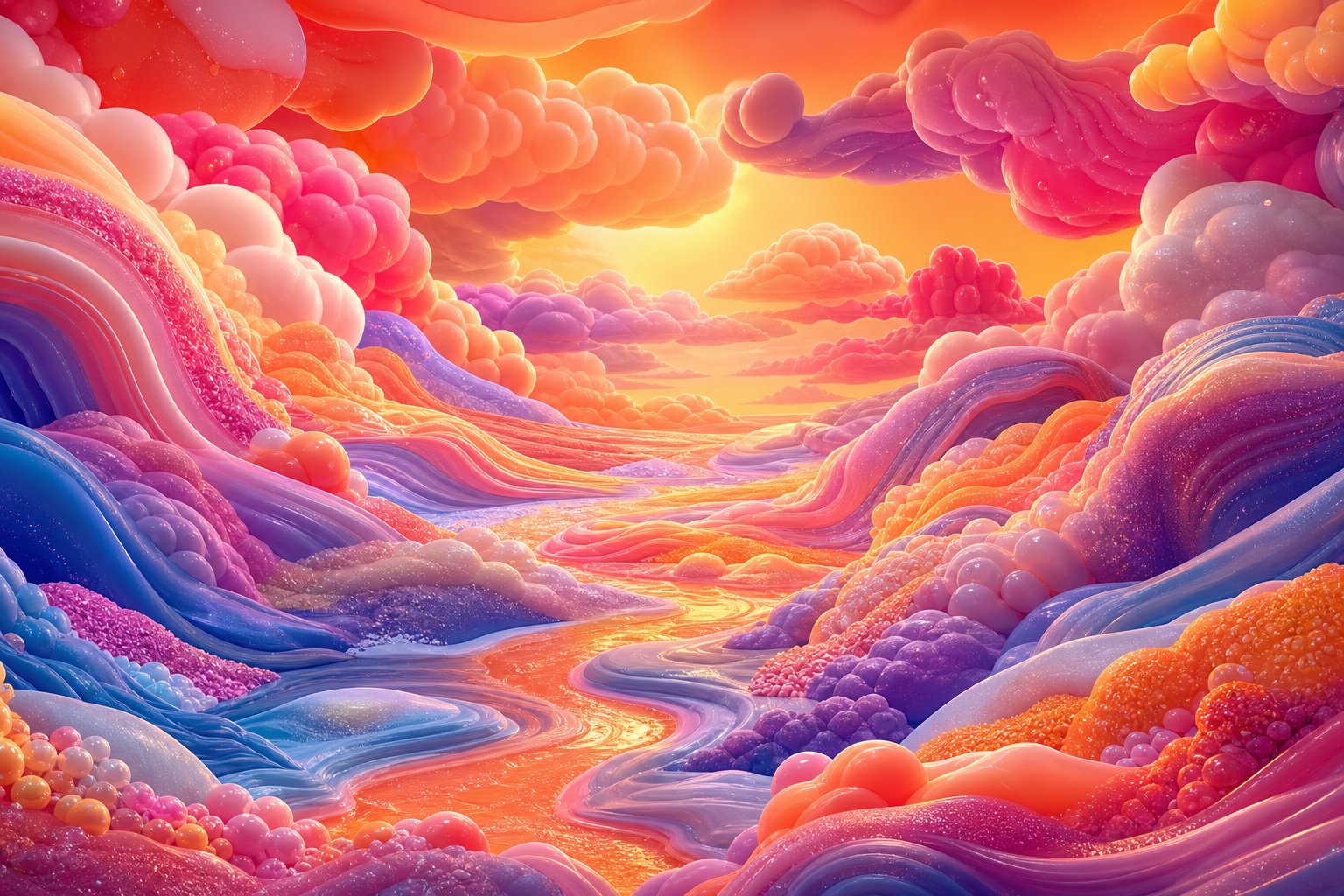 Preview for Sunset Glow Soft Cloud Canopy Background